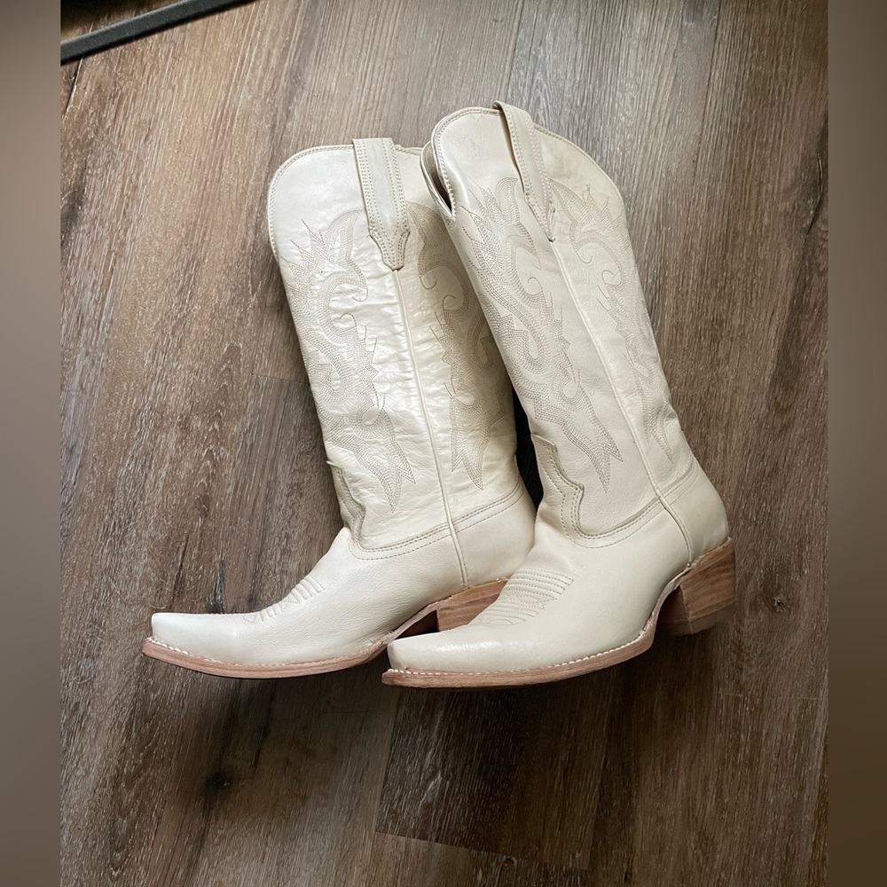 White Freebird Cowboy Boots